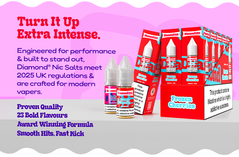 Diamond nic salts 10ml E-liquid 50PG-50VG nicotine salt eliquid uk